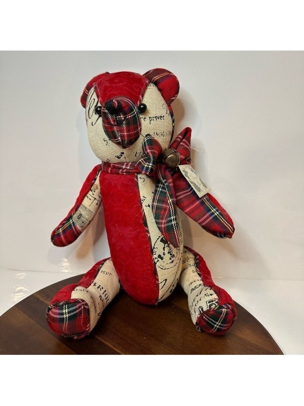 Vintage 1994 Chestnut Lane Christmas Bear 14” Red Velvet Poinsettia Plush – NWT